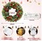 Christmas Decorations, Pre-Lit Christmas Door Wreath with Lights for Outdoor Window Wall Xmas Winter Decor, 24 Inch Lighted Christmas Wreaths for Front Door